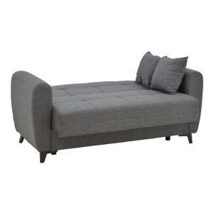 328 000021 3 4 Sofa-bed with storage two-seater Lincoln pakoworld charcoal fabric 165x75x85cmIndoor furniture > Sofas-bed