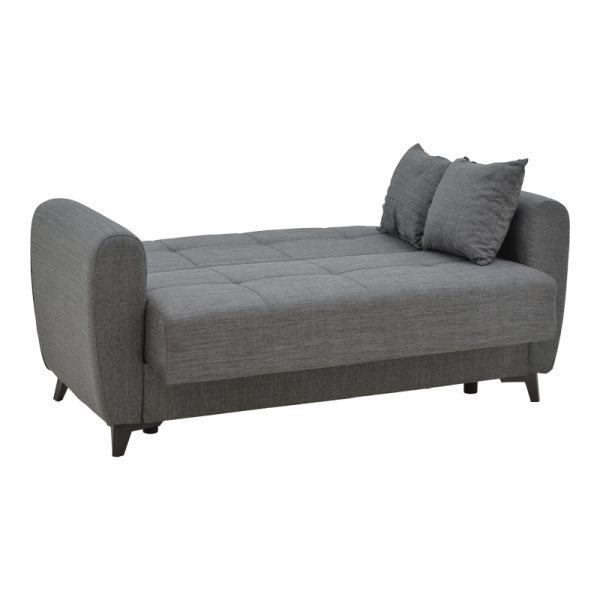328 000021 3 4 Sofa-bed with storage two-seater Lincoln pakoworld charcoal fabric 165x75x85cmIndoor furniture > Sofas-bed
