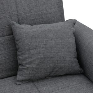 328 000021 4 4 Sofa-bed with storage two-seater Lincoln pakoworld charcoal fabric 165x75x85cmIndoor furniture > Sofas-bed