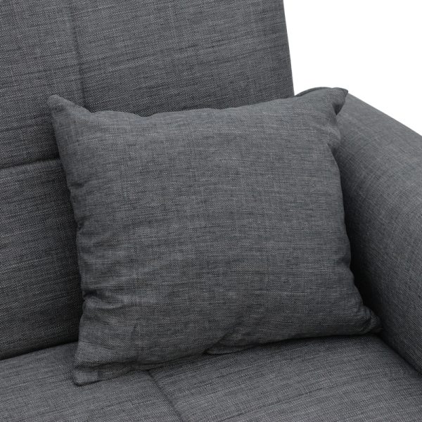 328 000021 4 4 Sofa-bed with storage two-seater Lincoln pakoworld charcoal fabric 165x75x85cmIndoor furniture > Sofas-bed