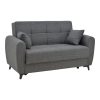 328 000021 7 Vox pakoworld three-seater sofa-bed with storage cream fabric 214x82x83cmIndoor furniture > Sofas-bed