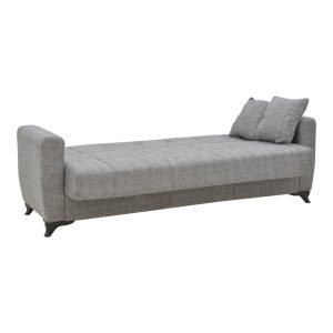 328 000027 3 3 Three-seater Modesto sofa-bed with storage space pakoworld gray fabric 215x85x80cmIndoor furniture > Sofas-bed