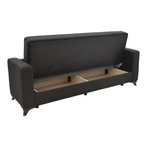 328 000029 3 4 Modesto pakoworld three-seater sofa-bed with storage space black fabric 215x85x80cmIndoor furniture > Sofas-bed