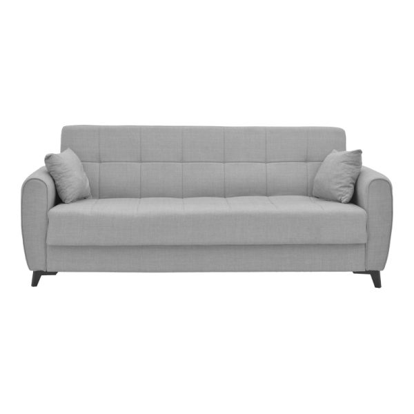 328 000038 2 5 Living room set 2 pieces Lincoln pakoworld fabric in light gray shadeIndoor furniture > Sofas