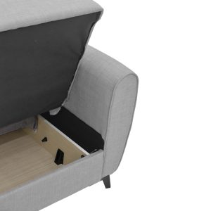 328 000038 4 5 Living room set 2 pieces Lincoln pakoworld fabric in light gray shadeIndoor furniture > Sofas