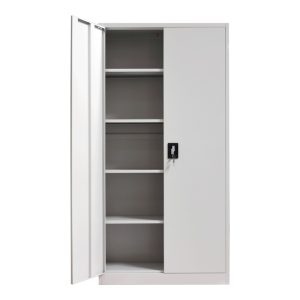 329 000001 2 13 Metal wardrobe Ugren by Pakoworld in light grey shade, 90x40x180cm.Outdoor furniture