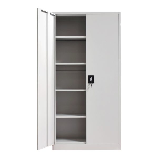 329 000001 2 13 Metal wardrobe Ugren by Pakoworld in light grey shade, 90x40x180cm.Outdoor furniture