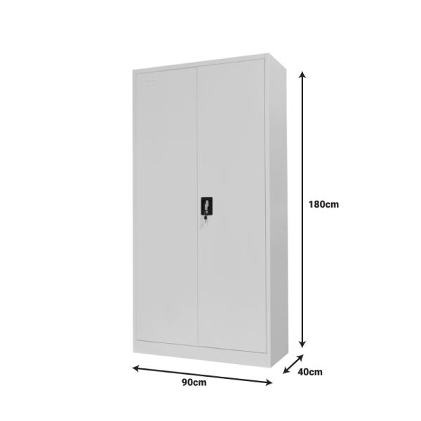 329 000001 3 13 Metal wardrobe Ugren by Pakoworld in light grey shade, 90x40x180cm.Outdoor furniture