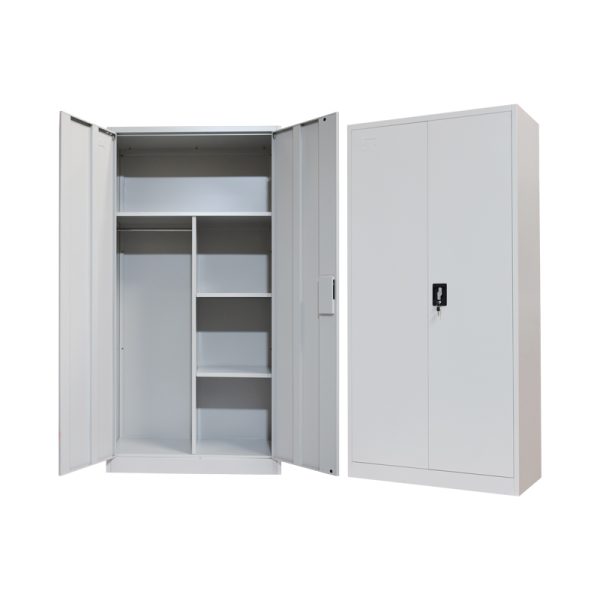 329 000002 14 Zogi pakoworld metal wardrobe with partition in light gray color 90x45x180cmOutdoor furniture