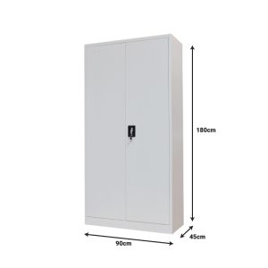 329 000002 4 11 Zogi pakoworld metal wardrobe with partition in light gray color 90x45x180cmOutdoor furniture