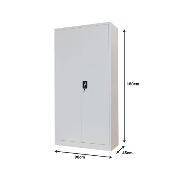329 000002 4 11 Zogi pakoworld metal wardrobe with partition in light gray color 90x45x180cmOutdoor furniture