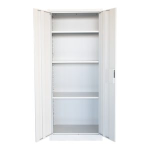 329 000010 2 14 Metal wardrobe Ugren I Pakoworld in light grey shade 70x40x170cm.Outdoor furniture