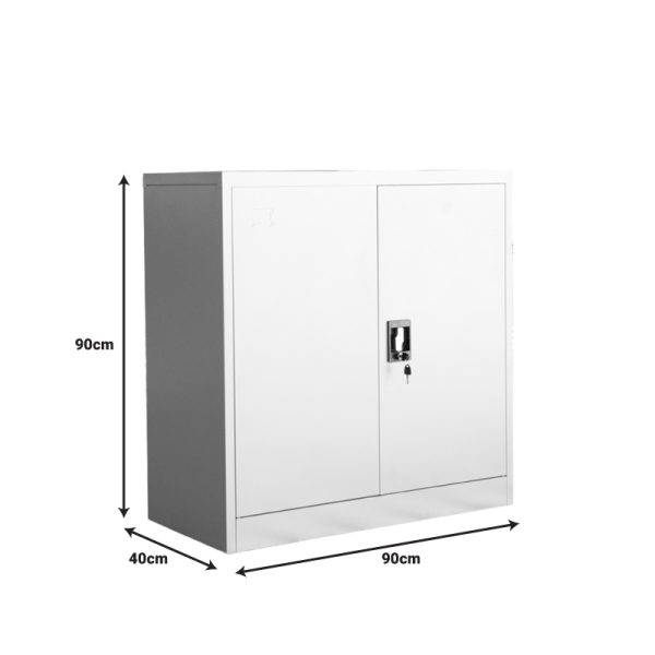 329 000011 3 5 Armon I pakoworld metal cabinet in light gray color 90x40x90cmOutdoor furniture