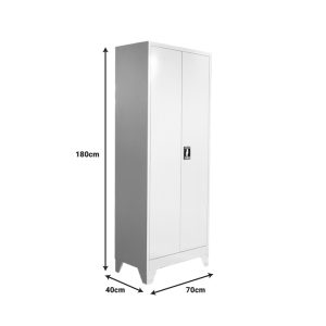 329 000012 3 15 Metal wardrobe Ugren I Pakoworld in light grey shade 70x40x180cmIndoor furniture > Home organization > Bathroom > Cabinets