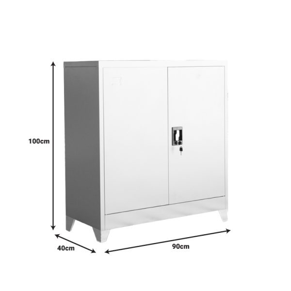 329 000013 3 5 Armon I pakoworld metal cabinet in light gray color 90x40x100cmIndoor furniture > Home organization > Bathroom > Cabinets
