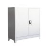 329 000013 7 Four-leaf wardrobe with mezzanine Zelia A pakoworld with 4 drawers, white color 158x42x240cmIndoor furniture > Wardrobes