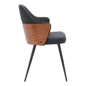 332 000001 2 4 Chair Marci pakoworld black pu-black metal legs 58x58x91cm