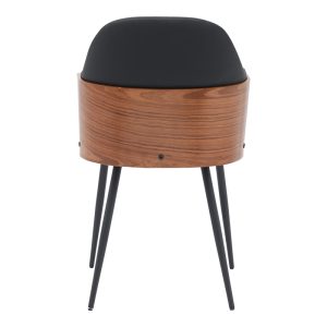 332 000001 4 4 Chair Marci pakoworld black pu-black metal legs 58x58x91cm