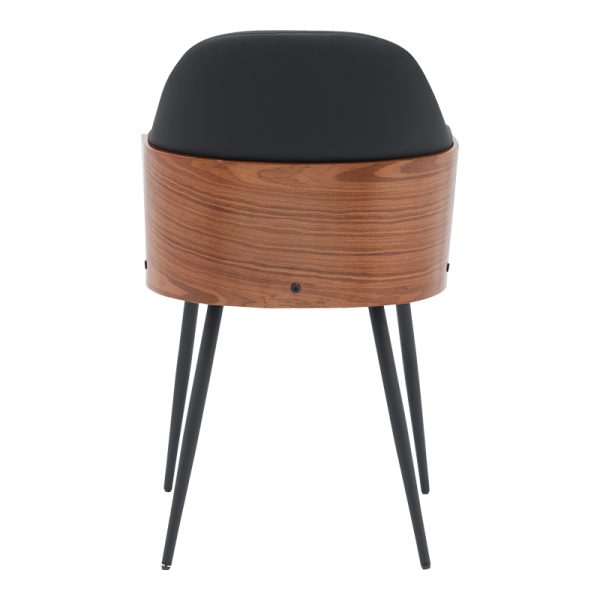 332 000001 4 4 Chair Marci pakoworld black pu-black metal legs 58x58x91cm