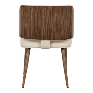 332 000003 3 5 Chair Ubane pakoworld beige pu-walnut metal legs 53x62.5x85cmIndoor furniture > Chairs