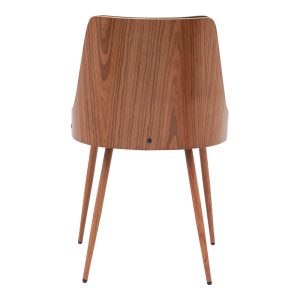 332 000004 4 2 Chair Korome pakoworld black pu-walnut metal legs 50x58.5x78cmIndoor furniture > Chairs