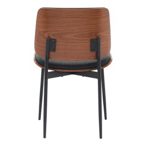 332 000009 4 3 Chair Kathy pakoworld black pu-walnut metal 51x58x81cmIndoor furniture > Chairs