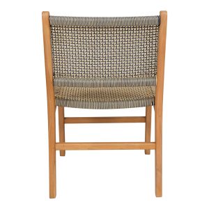 333 000004 4 3 Darien chair pakoworld teak wood skeleton in natural shade and cream-black pe rope 52x62x86cmBOHO CHIC > Chairs and Armchairs