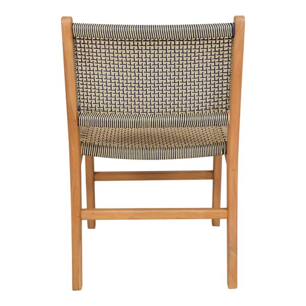333 000004 4 3 Darien chair pakoworld teak wood skeleton in natural shade and cream-black pe rope 52x62x86cmBOHO CHIC > Chairs and Armchairs