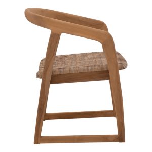334 000001 2 3 Armchair Somalia pakoworld aluminium skeleton with teak wood leg in natural shade and brown pe rattan 57x62x80cmBOHO CHIC > Chairs and Armchairs