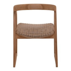 334 000001 4 3 Armchair Somalia pakoworld aluminium skeleton with teak wood leg in natural shade and brown pe rattan 57x62x80cmBOHO CHIC > Chairs and Armchairs