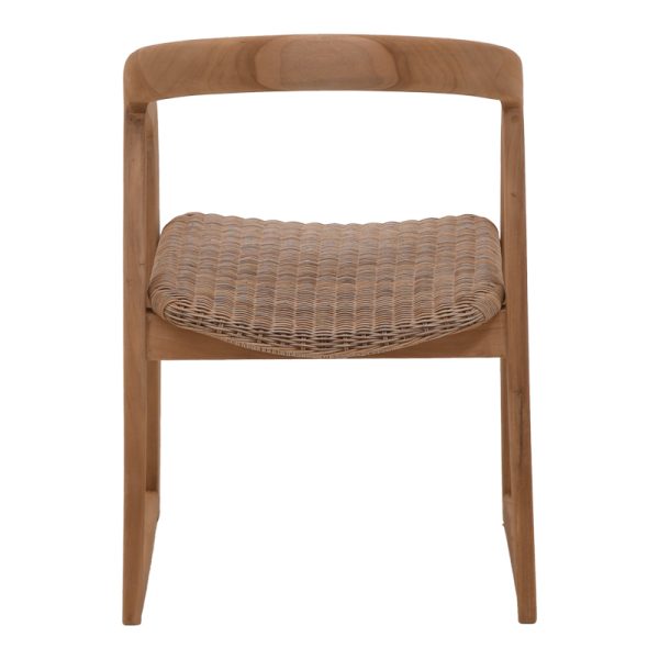 334 000001 4 3 Armchair Somalia pakoworld aluminium skeleton with teak wood leg in natural shade and brown pe rattan 57x62x80cmBOHO CHIC > Chairs and Armchairs