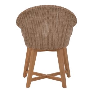 334 000002 4 2 Armchair Solso pakoworld aluminium skeleton with teak leg wood in natural shade and pe rattan 62x58x78cmBOHO CHIC > Chairs and Armchairs