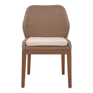 334 000004 3 3 Swinton chair pakoworld aluminium skeleton teak leg wood in natural shade and pe rattan 53x63x86cmBOHO CHIC > Chairs and Armchairs