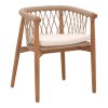 334 000005 5 Swinton chair pakoworld aluminium skeleton teak leg wood in natural shade and pe rattan 53x63x86cmBOHO CHIC > Chairs and Armchairs