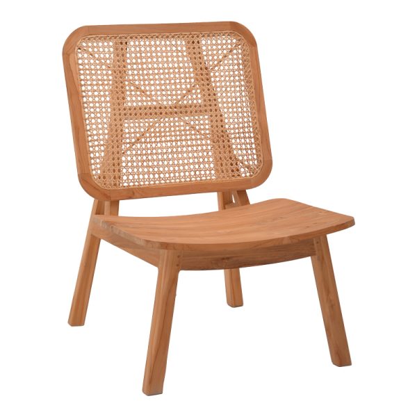 335 000003 5 Armchair Viborg pakoworld natural teakwood-natural rattan 60x75x87cmBOHO CHIC > Chairs and Armchairs