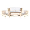 335 000010 6 Chaise lounge folding pakoworld natural teakwood 101x63x80cmBOHO CHIC > Chairs and Armchairs