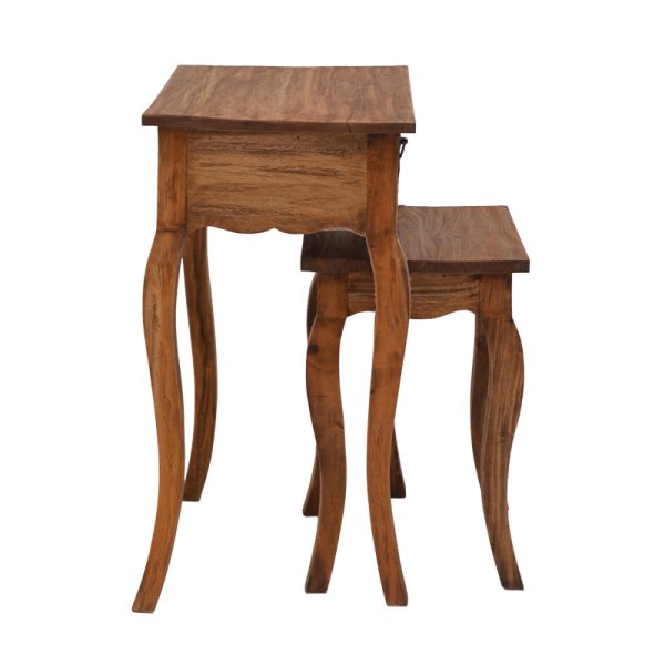 335 000018 3 5 Side table Nesto pakoworld set of 2 natural antique mahogany woodBOHO CHIC > Other Furnishings