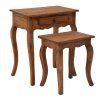 335 000018 8 Kenda pakoworld mindi wood bar table in natural shade D60x90cmBOHO CHIC > Dining Tables