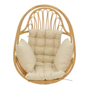 335 000022 3 3 Hanging swing Jorg pakoworld natural rattan-cream cushion 80x59x105cmBOHO CHIC > Outdoor/Beach items