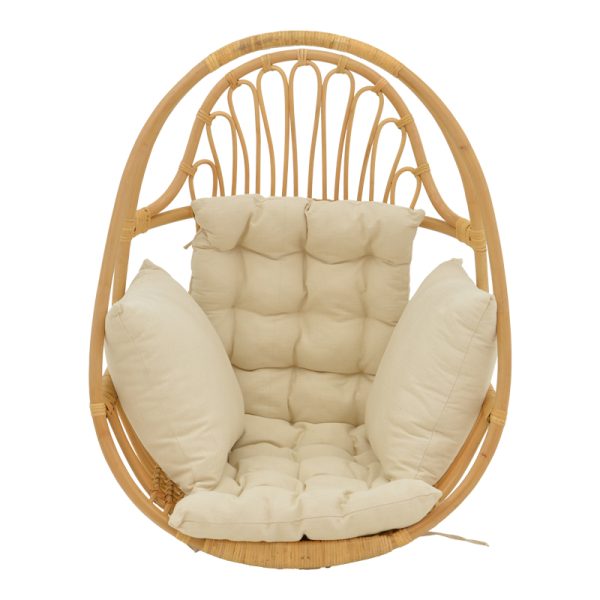 335 000022 3 3 Hanging swing Jorg pakoworld natural rattan-cream cushion 80x59x105cmBOHO CHIC > Outdoor/Beach items
