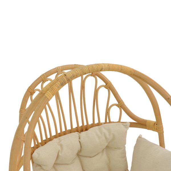 335 000022 4 3 Hanging swing Jorg pakoworld natural rattan-cream cushion 80x59x105cmBOHO CHIC > Outdoor/Beach items