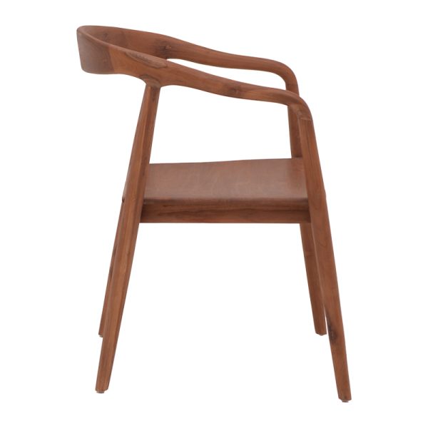 336 000001 2 6 Zonge armchair pakoworld teak wood skeleton In walnut color 54x57x76cmBOHO CHIC > Chairs and Armchairs