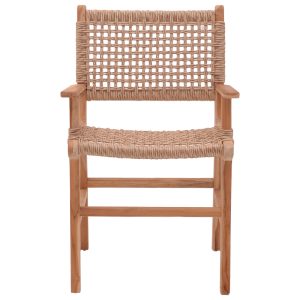 336 000005 3 8 Sponze armchair pakoworld natural color teak wood skeleton and pe rope 54x60x86cmBOHO CHIC > Chairs and Armchairs