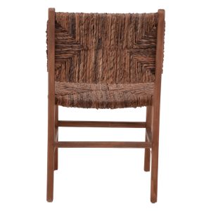 336 000009 4 7 Refane pakoworld chair natural color teak wood and straw 50x58x85cmBOHO CHIC > Chairs and Armchairs