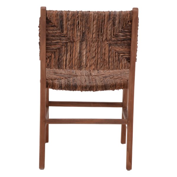 336 000009 4 7 Refane pakoworld chair natural color teak wood and straw 50x58x85cmBOHO CHIC > Chairs and Armchairs
