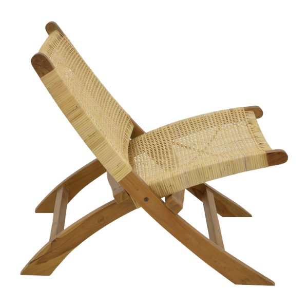 336 000010 2 1 Armchair Jerenze pakoworld natural teak wood-natural rattan 65x78x68cmBOHO CHIC > Chairs and Armchairs