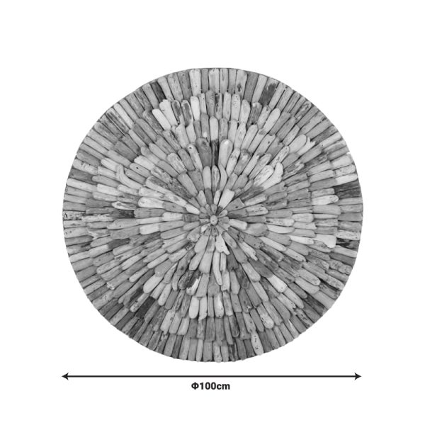 336 000017 2 3 Wall decoration Wargrene pakoworld natural drift wood D100x6cmBOHO CHIC > Decoratives