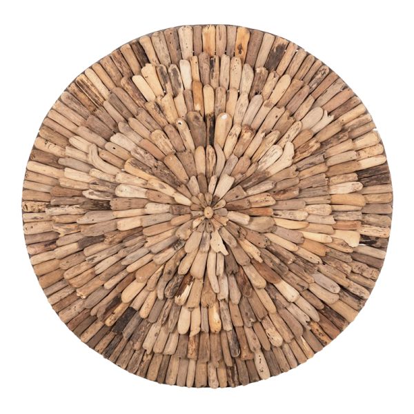 336 000017 4 Wall decoration Wargrene pakoworld natural drift wood D100x6cmBOHO CHIC > Decoratives