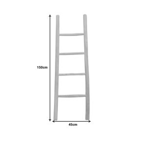 336 000024 2 13 Morjeve pakoworld ladder natural color teak wood 45x6x150cmBOHO CHIC > Decoratives