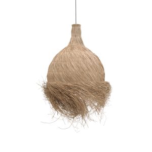 337 000003 3 Ceiling lamp Cazin I Inart mendong in natural shade D80x85cmBOHO CHIC > Luminaries